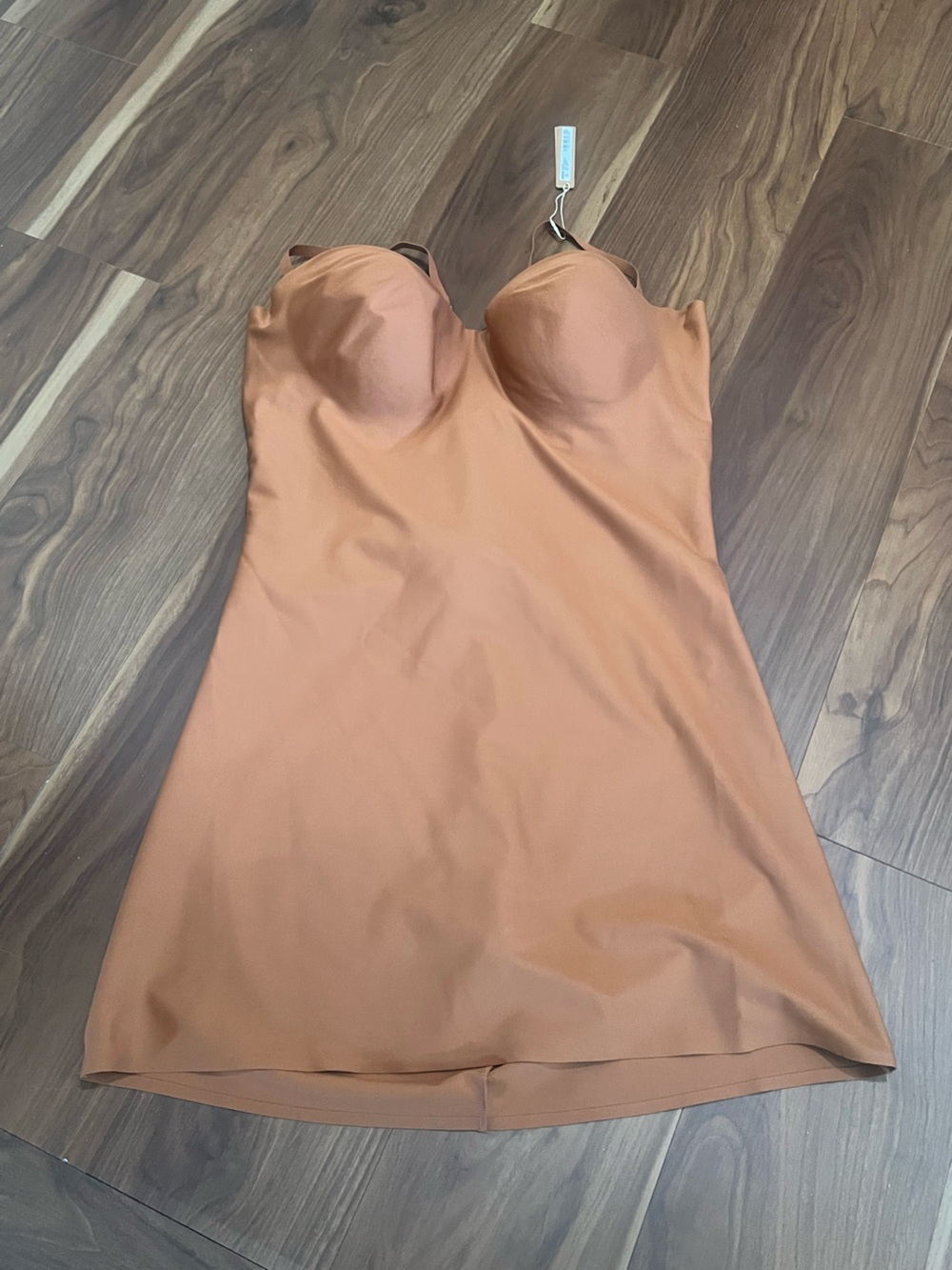 Skims strapless Shapewear Slip Dress in bronze